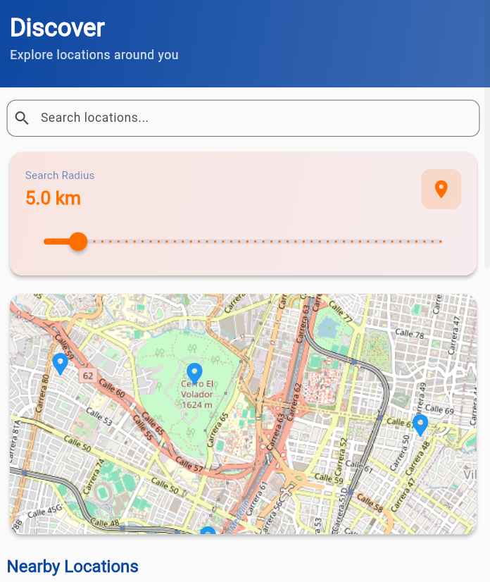 social media app home page